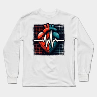 Heart Electrocardiogram Long Sleeve T-Shirt
